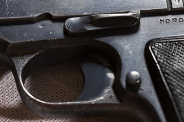 Closeup of a pistol