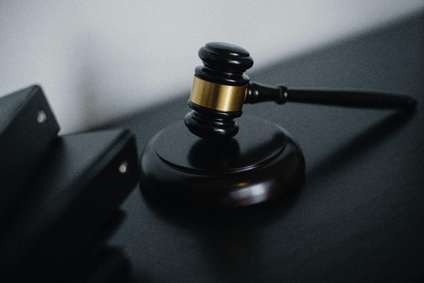 A gavel placed on a judge’s table