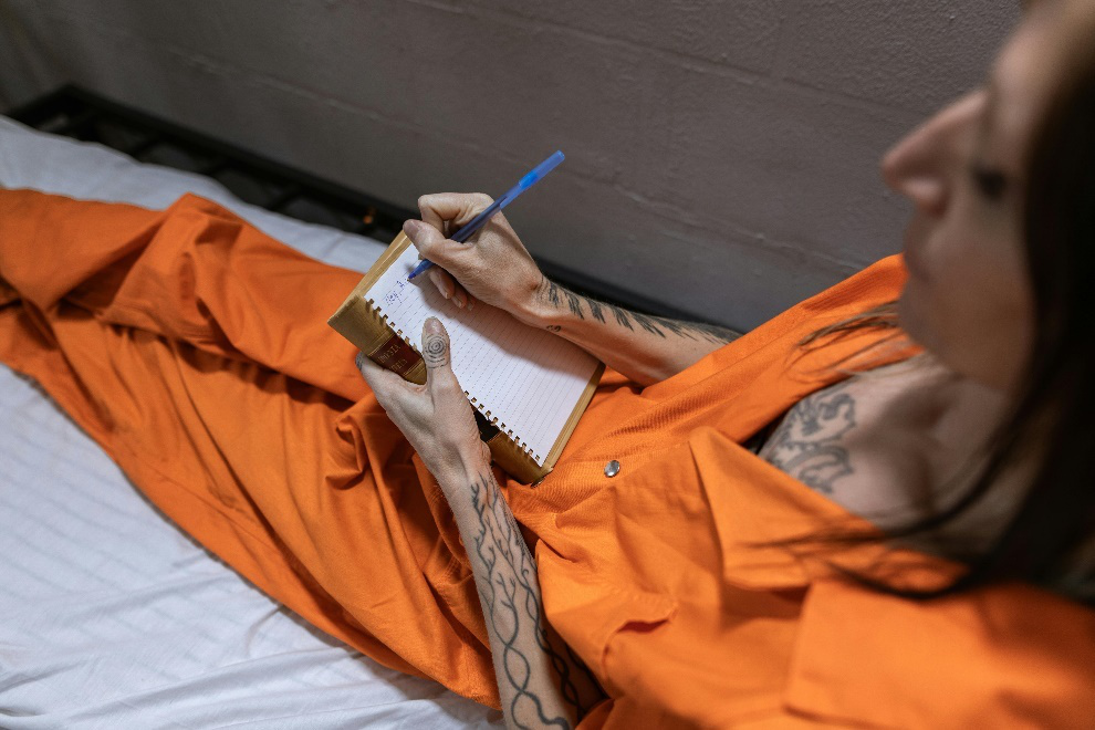Inmate making a list